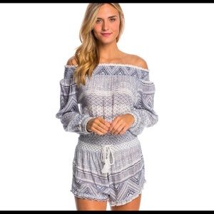 Off shoulder Long sleeve Romper